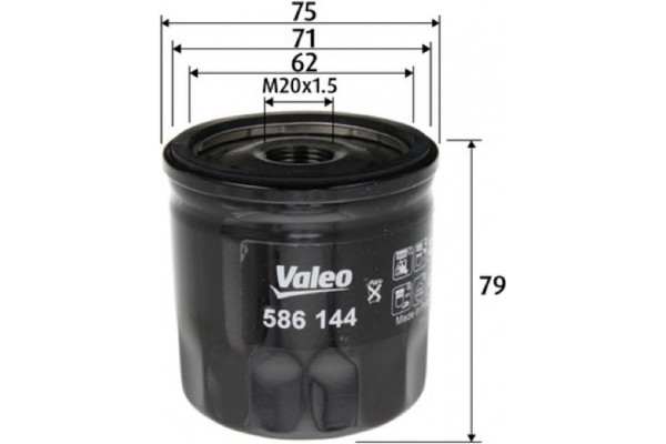 Valeo Φίλτρο Λαδιού - 586144