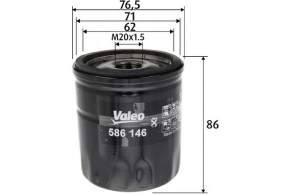 Valeo Φίλτρο Λαδιού - 586146