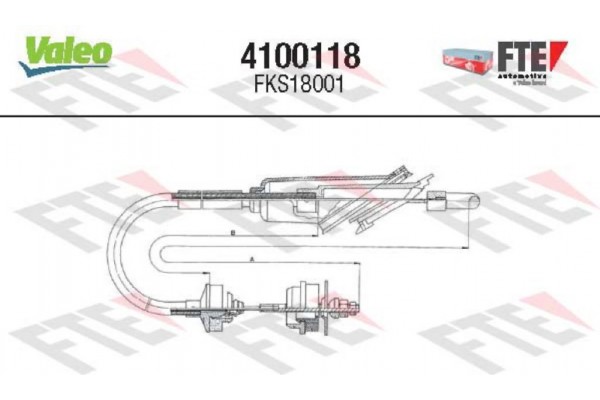 Valeo Ντίζα, Μηχανισμός Συμπλέκτη - 4100118 Valeo Ντίζα, Μηχανισμός Συμπλέκτη - 4100118