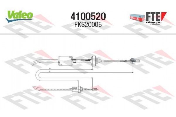 Valeo Ντίζα, Μηχανισμός Συμπλέκτη - 4100520 Valeo Ντίζα, Μηχανισμός Συμπλέκτη - 4100520