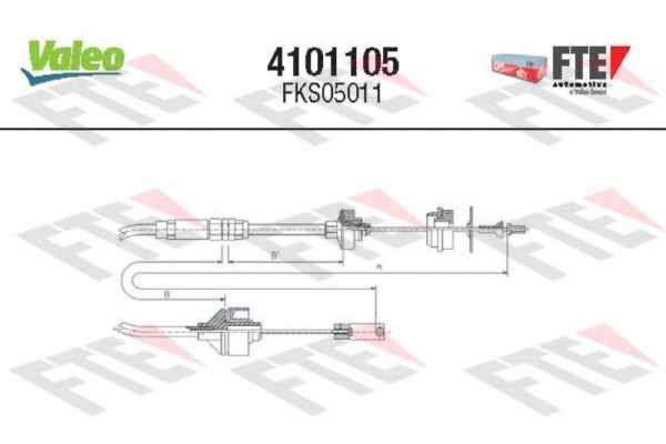 Valeo Ντίζα, Μηχανισμός Συμπλέκτη - 4101105 Valeo Ντίζα, Μηχανισμός Συμπλέκτη - 4101105
