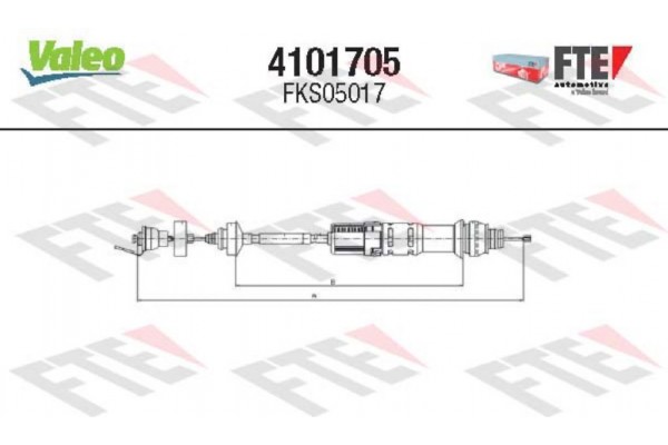 Valeo Ντίζα, Μηχανισμός Συμπλέκτη - 4101705 Valeo Ντίζα, Μηχανισμός Συμπλέκτη - 4101705