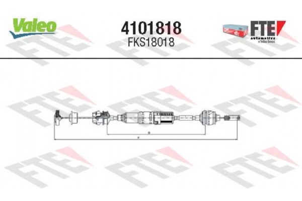 Valeo Ντίζα, Μηχανισμός Συμπλέκτη - 4101818 Valeo Ντίζα, Μηχανισμός Συμπλέκτη - 4101818