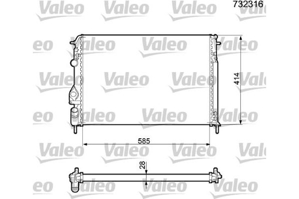 Valeo Ψυγείο, Ψύξη Κινητήρα - 732316