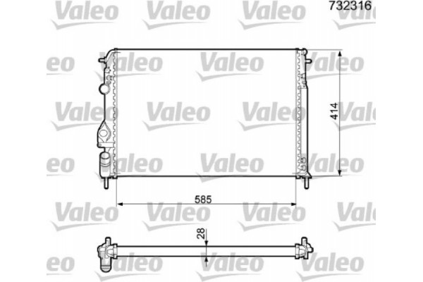 Valeo Ψυγείο, Ψύξη Κινητήρα - 732316
