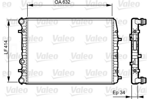 Valeo Ψυγείο, Ψύξη Κινητήρα - 732864