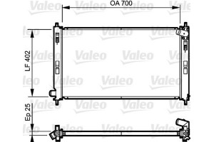 Valeo Ψυγείο, Ψύξη Κινητήρα - 735200