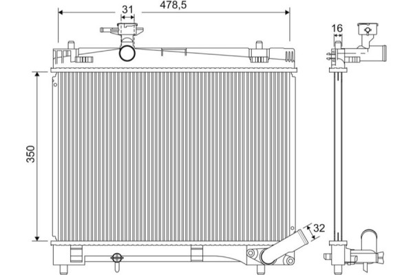 Valeo Ψυγείο, Ψύξη Κινητήρα - 701216