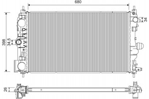 Valeo Ψυγείο, Ψύξη Κινητήρα - 701229