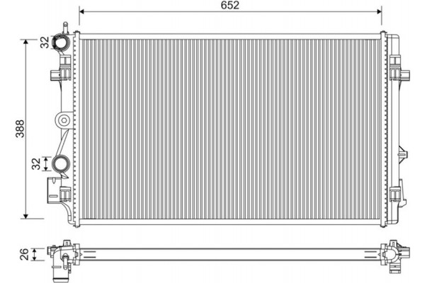 Valeo Ψυγείο, Ψύξη Κινητήρα - 701331