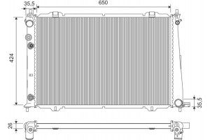 Valeo Ψυγείο, Ψύξη Κινητήρα - 734408