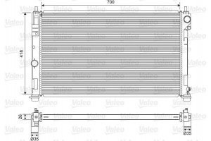 Valeo Ψυγείο, Ψύξη Κινητήρα - 701571