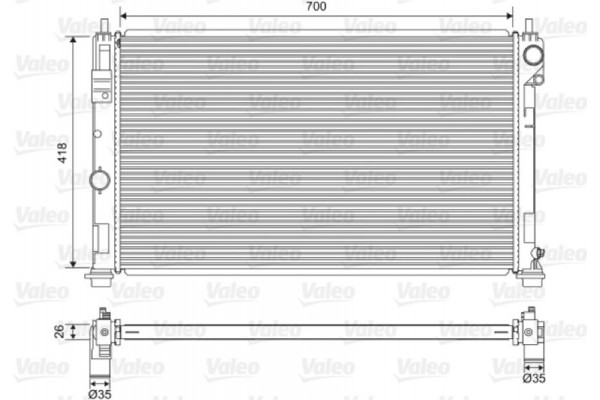 Valeo Ψυγείο, Ψύξη Κινητήρα - 701571