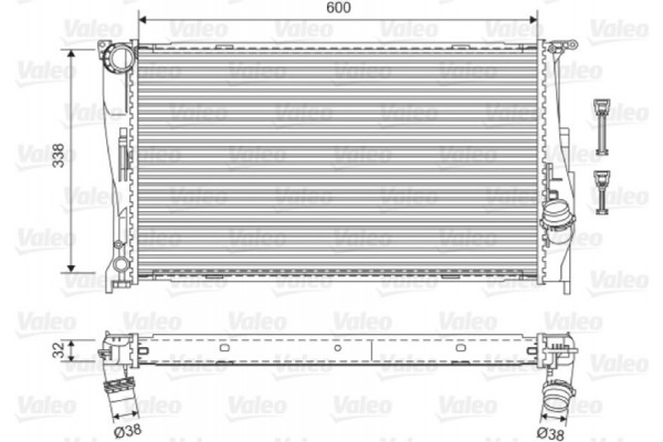 Valeo Ψυγείο, Ψύξη Κινητήρα - 701601 Valeo Ψυγείο, Ψύξη Κινητήρα - 701601