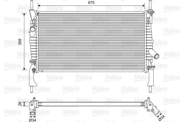 Valeo Ψυγείο, Ψύξη Κινητήρα - 701606