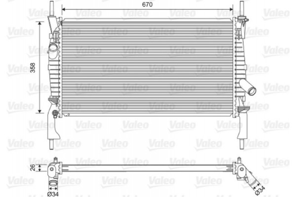Valeo Ψυγείο, Ψύξη Κινητήρα - 701606