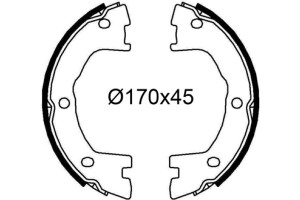 Valeo Σετ Σιαγόνων φρένων, Χειρόφρενο - 564240