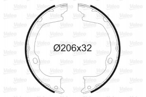 Valeo Σετ Σιαγόνων φρένων, Χειρόφρενο - 564203