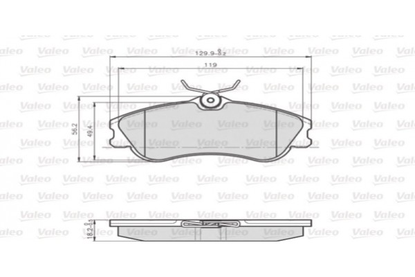Valeo Σετ τακάκια, Δισκόφρενα - 873124