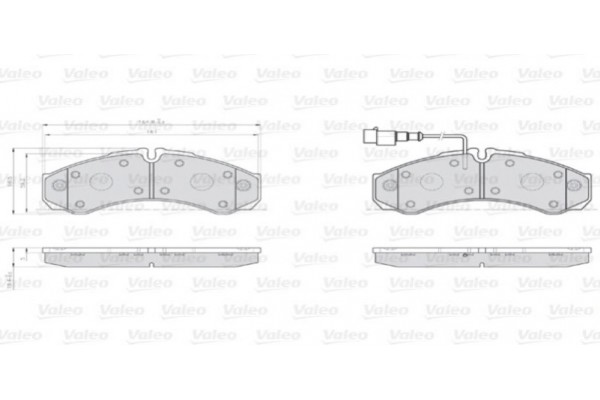 Valeo Σετ τακάκια, Δισκόφρενα - 873121