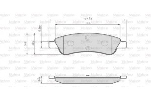 Valeo Σετ τακάκια, Δισκόφρενα - 872599