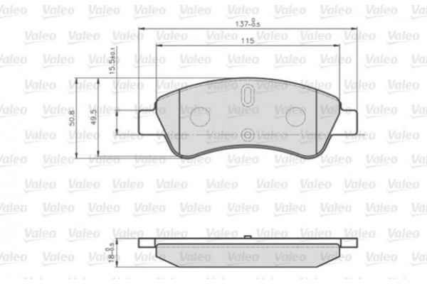 Valeo Σετ τακάκια, Δισκόφρενα - 872599