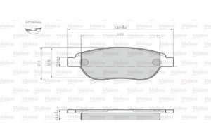Valeo Σετ τακάκια, Δισκόφρενα - 872600