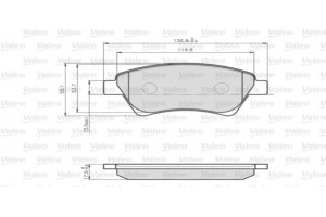 Valeo Σετ τακάκια, Δισκόφρενα - 872930