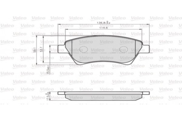 Valeo Σετ τακάκια, Δισκόφρενα - 872930