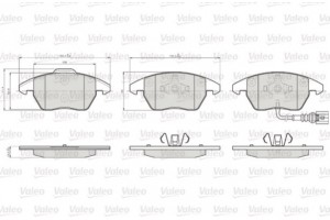 Valeo Σετ τακάκια, Δισκόφρενα - 872587