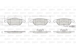 Valeo Σετ τακάκια, Δισκόφρενα - 872587
