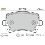 Valeo Σετ τακάκια, Δισκόφρενα - 301752