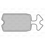 Valeo Σετ τακάκια, Δισκόφρενα - 598144