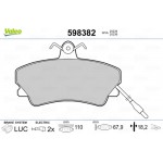 Valeo Σετ τακάκια, Δισκόφρενα - 598382 Valeo Σετ τακάκια, Δισκόφρενα - 598382