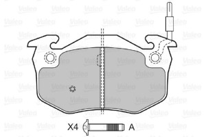 Valeo Σετ τακάκια, Δισκόφρενα - 598158
