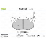 Valeo Σετ τακάκια, Δισκόφρενα - 598158 Valeo Σετ τακάκια, Δισκόφρενα - 598158