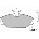 Valeo Σετ τακάκια, Δισκόφρενα - 598473
