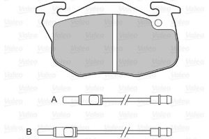Valeo Σετ τακάκια, Δισκόφρενα - 598081
