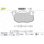 Valeo Σετ τακάκια, Δισκόφρενα - 598081