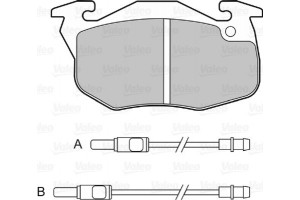 Valeo Σετ τακάκια, Δισκόφρενα - 598155