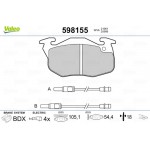 Valeo Σετ τακάκια, Δισκόφρενα - 598155