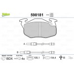 Valeo Σετ τακάκια, Δισκόφρενα - 598181