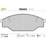 Valeo Σετ τακάκια, Δισκόφρενα - 598402