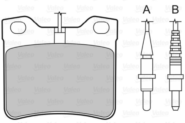 Valeo Σετ τακάκια, Δισκόφρενα - 598063
