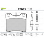 Valeo Σετ τακάκια, Δισκόφρενα - 598295