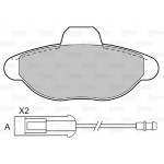 Valeo Σετ τακάκια, Δισκόφρενα - 598011
