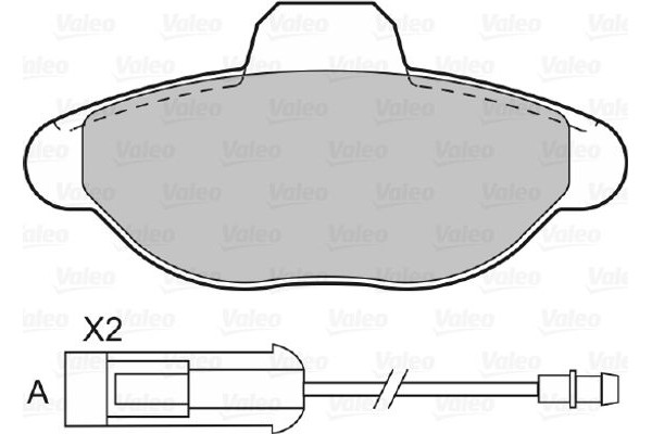 Valeo Σετ τακάκια, Δισκόφρενα - 598011