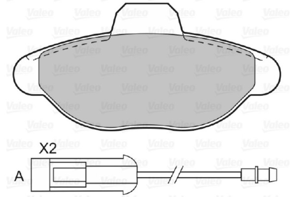 Valeo Σετ τακάκια, Δισκόφρενα - 598011