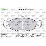 Valeo Σετ τακάκια, Δισκόφρενα - 598074