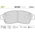 Valeo Σετ τακάκια, Δισκόφρενα - 301551